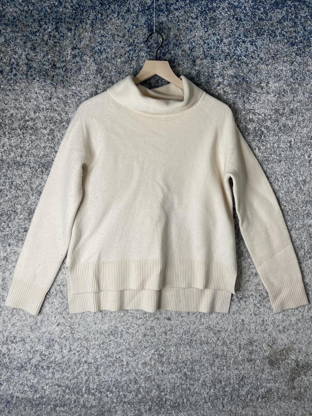 AllSaints Maya Sweater Womens XS Merino Wool Roll Neck Pullover Ribbed